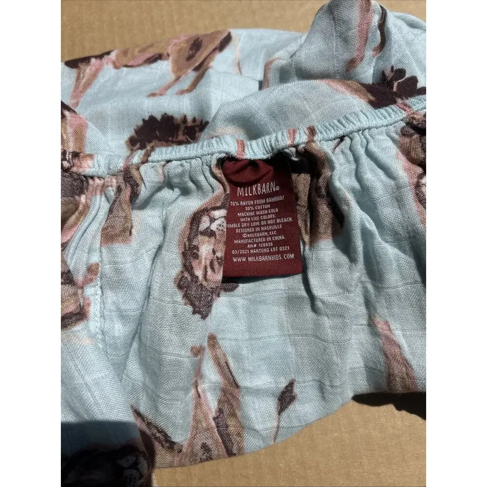 MilkBarn Lion Crib Sheet Bamboo Rayon Cotton Standard Crib 2021 Unused Soft